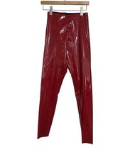 Commando Control Faux Patent Leather Leggings Small Red