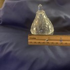 PEAR Shape Trinket Box LEAD CRYSTAL Made in Romania 4" Tall, Diamond Cut Shape — photo 3