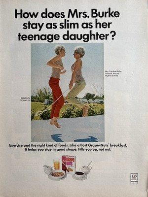 1969 Post Grape Nuts Original Vintage Advertisement Cereal Mrs Burke Print Ad
