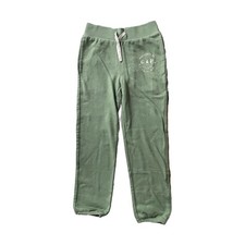 GAP Logo Boy's French Terry Lined Elastic Waistband Jogger Pant Green, 10/12 