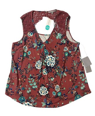 Stitch Fix Daniel Rainn Fantine Crochet Detail Knit Top Womens Size 2X Floral