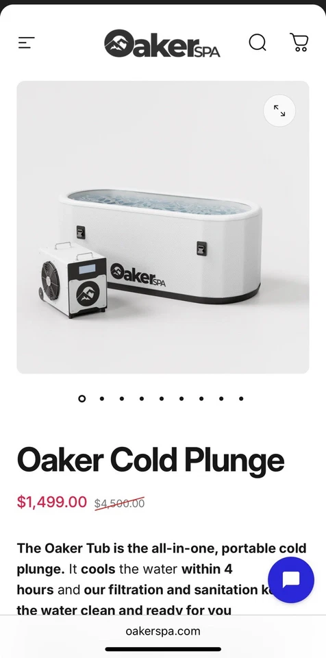 OakerSpa Portable Cold Plunge Tub With Chiller - Image 2 of 4
