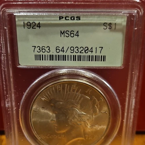 1924 Peace Dollar PCGS MS64 Silver $1 Coin Philadelphia KM#150