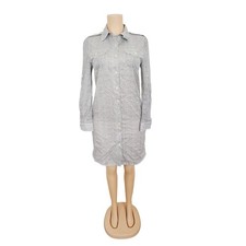 Tory Burch Women's Black & White Chevron Shirt Dress Size 8