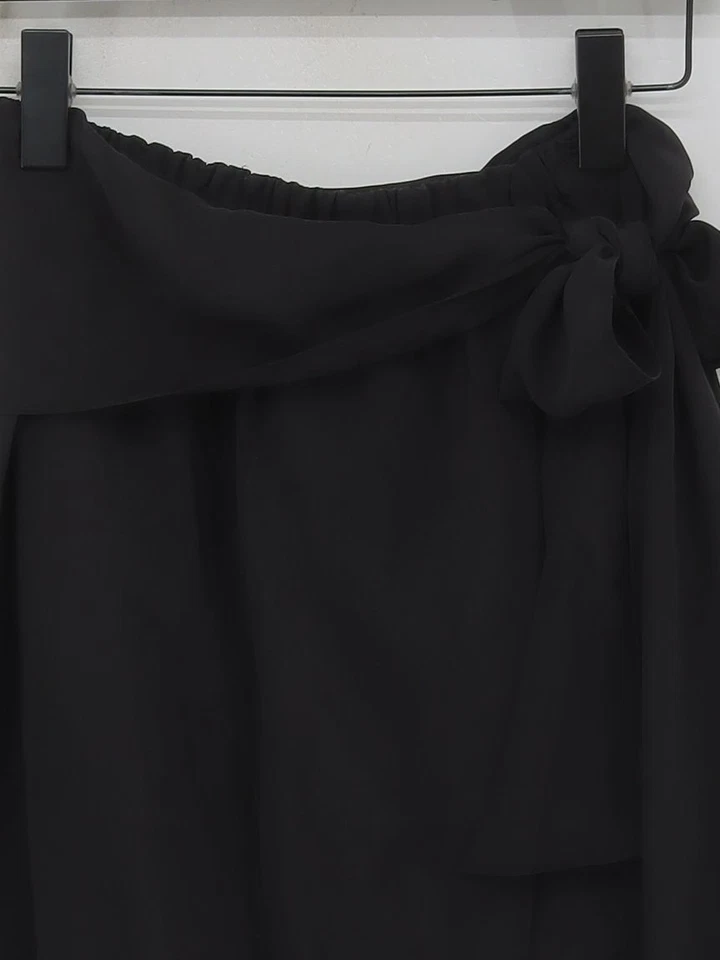 Vanessa Bruno Women's Midi Skirt W 36 in Black 100% Silk Midi A-Line - Изображение 3 из 4