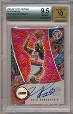 ZACH RANDOLPH 2001-02 Topps PRISTINE Autographs #AZR Rookie RC BGS 9.5 AUTO 10