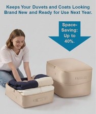 Set of 2 Space Underbed Storage Bags for Duvets Bedding Strong Clothes Organiser