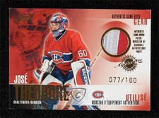 2003 Pacific Atomic McDonald's Game-Used Gear Gold 77/100 Jose Theodore #15 0f8