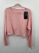Fabletics NWT women’s boxy cropped Long Sleeve Pink Size Small