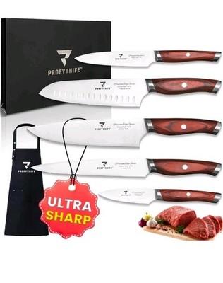 PrecisionEdge Ultra Sharp Japanese Chef Knife Set Professional Slice 5 piece 
