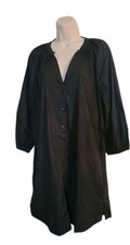 Women's Long Sleeve Button Up Shirt Dress Black A NEW DAY Size Medium
