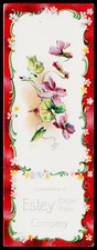 C1900s Estey Organ Piano Co Brattleboro VT NYC Victorian Chromolitho Bookmark