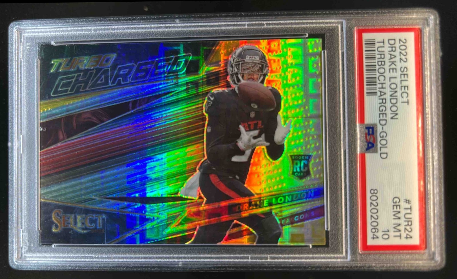 Drake London Panini Select Turbocharged #TUR24 Gold