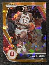 2021 Panini Prizm Draft Picks #36 Isiah Thomas Orange Ice Indiana Hoosiers