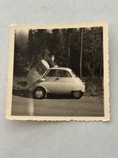 Vintage Bmw Isetta Car Snapshot Photo Photograph Microcar Print Vintage Bmw Isetta Car Snapshot Photo Photograph Microcar Print