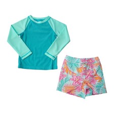 Member's Mark 2-Piece Family Swim Boy's Rashguard  Swim Trunk Set