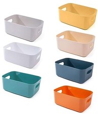 OWill 7 PCS 4.2 L Plastic Storage B-ins and Baskets for Efficient 7Pcs Medium