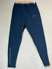 Alphalete Pants Mens Medium Blue Tech Joggers Performance Work Out