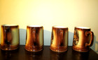 Set of 4 Vintage German Monk/Friar Porcelain Beer Mugs Marked "Germany" — photo 2