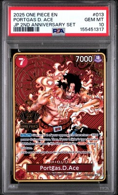 2025 ONE PIECE JAPANESE 2ND ANNIVERSARY SET #013 PORTGAS D. ACE