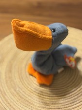 Ty Beanie Baby Scoop Retired Original Blue Orange Pelican 1996 Ages 3-11 Years