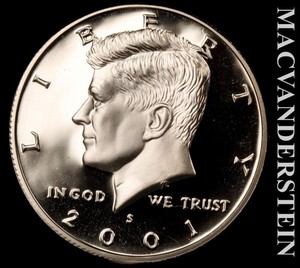 2001-S Kennedy Half Dollar - Choice Gem Proof  Lustrous  No Reserve  #L6584
