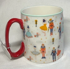 10 STRAWBERRY STREET NUTCRACKER CERAMIC MUG RED ORANGE BLUE NWT