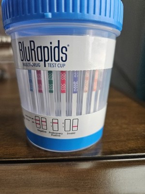 BluRapids Multi-Drug Test Cup Urine Drug Testing Kit COC AMP MAMP MDMA MTD CE