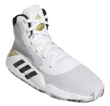 NEW Adidas Men's Pro Bounce 2019 Basketball Shoes White/Gold EE3896 Size 9.5