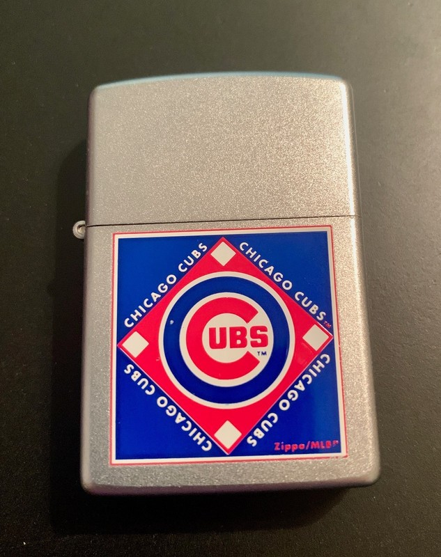 Zippo Lighter Chicago Cubs Diamond Logo Brushed Satin Finish Brand New