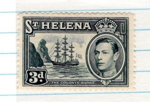 ST Helena King George VI Postage STAMP 3 shillings SA-32