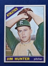 1966 Topps - Jim 'Catfish' Hunter HOF #36 - Kansas City Athletics VGEX/EX