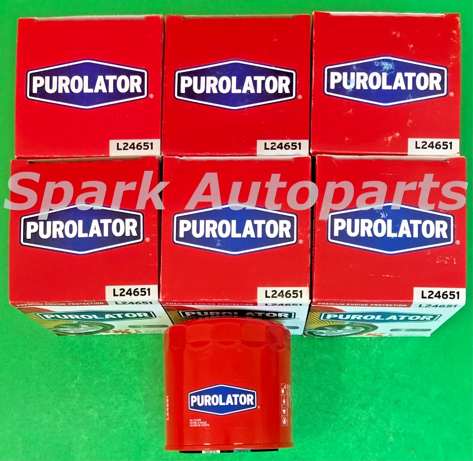Корпус из 6 масляных фильтров двигателя PUROLATOR L24651 для FORD, DODGE, RAM, PH2 - Изображение 2 из 3