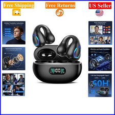AI Translation Earbuds 144 Languages, Bluetooth 60H Playtime, Black, For Travel