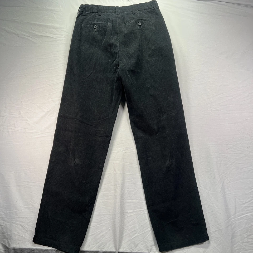 Pantalones de pana Croft & Barrow para hombre 34x34 (se adapta a 32x34) negros rectos finos ballena Foto 4 de 4