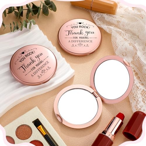 Soaoo 24 Set Inspirational Compact Mirrors Bulk You Rock Thank You for Making - Picture 6 of 8