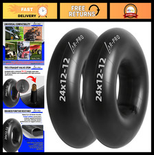 Heavy-Duty 24x12-12 Inner Tubes for ATV, Lawn Mowers, Golf Carts - 2-Pack