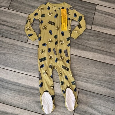 Kids Amazon Essentials Marvel Black Panther 1 Piece Footed Pajama Size 24 Months