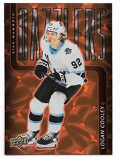 Logan Cooley 25-26 Upper Deck 1 Dazzlers Orange