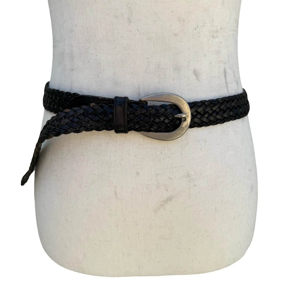 COACH Vintage 90’s Black Leather Woven Braided Belt Coach Women main image 4