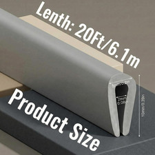 Rubber U Channel Edge Trim, Door Seal Strip, Fits Edge up to 1/16 Inch 1. 6m...