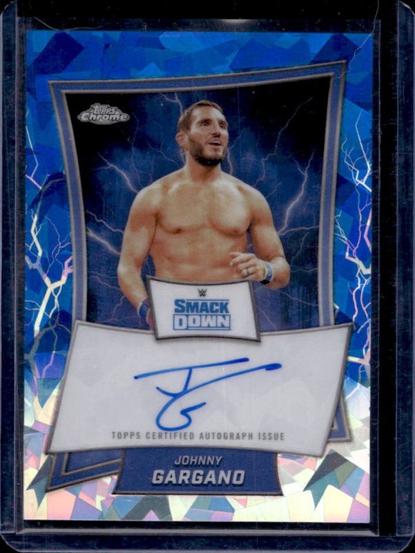 2025 Topps Chrome Sapphire WWE Johnny Gargano Blue Brand Auto Autograph #BBA-JOH