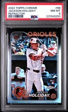 2024 TOPPS CHROME REFRACTOR #88 JACKSON HOLLIDAY PSA 8
