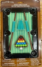 Pool Table Game Mini With Cues Legs Triangle Table  16 Balls Classic Games NEW