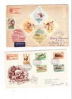 KAPPYS  HUNGARY 1953 FIRST DAY COVERS REGISTERED TO USA 2 DIFFERENT  Z356