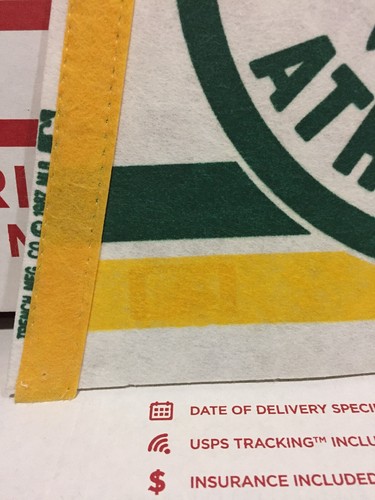 Vintage 1987 MLB official OAKLAND A'S ATHLETICS FELT PENNANT Flag Good Shape - Picture 9 of 12