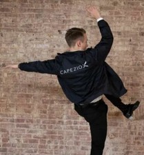 capezio Windbreaker embroidered black ripstop nylon child large adult XSmall