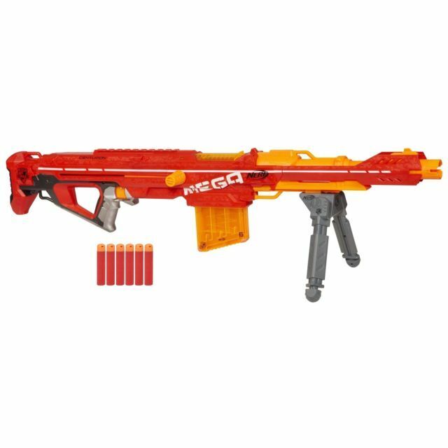 Nerf N Strike Elite Mega Centurion Toy Gun Blaster 100ft Range With 6 Darts For Sale Online Ebay