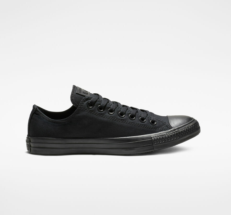 converse all star low black mono canvas