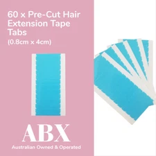 60 X Pre-Cut Double Sided Taps Precut Tabs for Skin Weft Hair Extension Wig